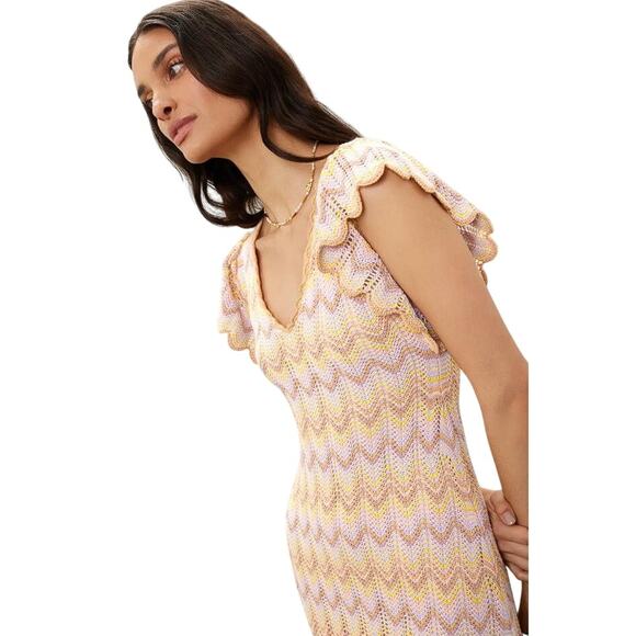 DEREK LAM 10 CROSBY X RTR Women's Crochet Knit Dress Size M - Picture 3 of 14